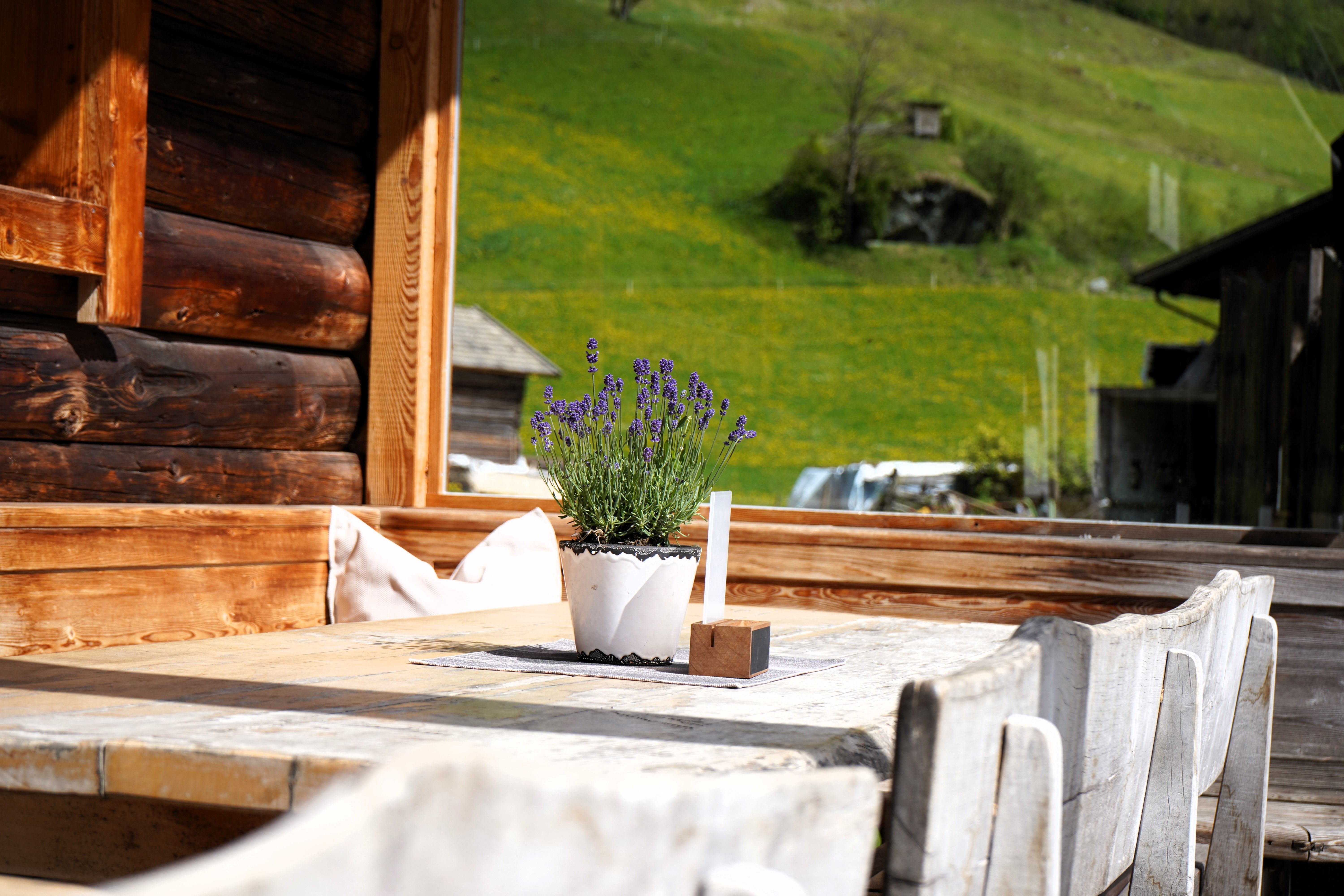 Sonnenterrasse zum Einkehren im Restaurant in Großarl